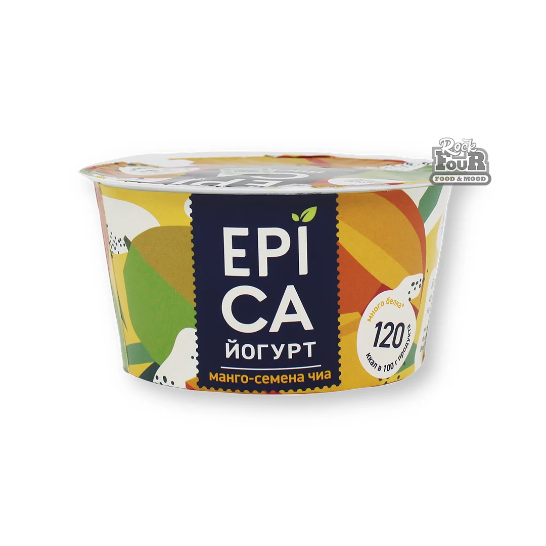 Yogurt "Epica" with mango-chia seeds 1.6% 130g